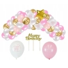 Girlanda balony na urodziny topper różowy mix